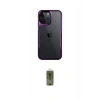 MARSİLYAN™- iPhone 15 Pro Max Kılıf Akış Çizgi Koleksiyonu - Siyah Joko Magic 5D Hayalet Cam