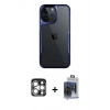 MARSİLYAN™- iPhone 15 Pro Max Kılıf Akış Çizgi Koleksiyonu - Siyah Vanessa Magic Cam + PVD Metal Kamera Lens - GS