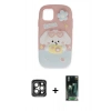 MARSİLYAN™- iPhone 15 Pro Max Kılıf Akış Yansıma - Şeffaf 360 Full Body Arka Koruyucu + PVD Metal Kamera Lens - GI