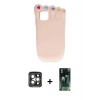 MARSİLYAN™- iPhone 15 Pro Max Kılıf Akış Yansıma - Şeffaf 360 Full Body Arka Koruyucu + PVD Metal Kamera Lens - GI