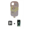 MARSİLYAN™- iPhone 15 Pro Max Kılıf Akış Yansıma - Şeffaf 360 Full Body Arka Koruyucu + PVD Metal Kamera Lens - GI