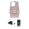 MARSİLYAN™- iPhone 15 Pro Max Kılıf Akış Yansıma - Şeffaf 360 Full Body Arka Koruyucu + Raze Metal Kamera Lens - GS