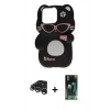 MARSİLYAN™- iPhone 15 Pro Max Kılıf Akış Yansıma - Şeffaf 360 Full Body Arka Koruyucu + Raze Metal Kamera Lens - GS