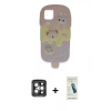 MARSİLYAN™- iPhone 15 Pro Max Kılıf Akış Yansıma - Şeffaf Pasifik Cam Ekran Koruyucu + PVD Metal Kamera Lens - GI