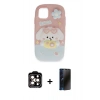 MARSİLYAN™- iPhone 15 Pro Max Kılıf Akış Yansıma - Siyah 3D Antistatik Hayalet Cam Ekran Koruyucu + PVD Metal Kamera Lens - TU