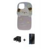 MARSİLYAN™- iPhone 15 Pro Max Kılıf Akış Yansıma - Siyah 3D Antistatik Hayalet Cam Ekran Koruyucu + Raze Metal Kamera Lens - SH