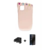 MARSİLYAN™- iPhone 15 Pro Max Kılıf Akış Yansıma - Siyah 3D Antistatik Hayalet Cam Ekran Koruyucu + Raze Metal Kamera Lens - TMGI