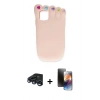 MARSİLYAN™- iPhone 15 Pro Max Kılıf Akış Yansıma - Siyah 3D Antistatik Mat Seramik Nano Ekran Koruyucu + Raze Metal Kamera Lens - LT