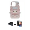 MARSİLYAN™- iPhone 15 Pro Max Kılıf Akış Yansıma - Siyah 3D Antistatik Mat Seramik Nano Ekran Koruyucu + Raze Metal Kamera Lens - LT