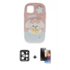 MARSİLYAN™- iPhone 15 Pro Max Kılıf Akış Yansıma - Siyah 3D Antistatik Mat Seramik Nano Ekran Koruyucu + PVD Metal Kamera Lens - LT