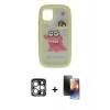 MARSİLYAN™- iPhone 15 Pro Max Kılıf Akış Yansıma - Siyah 3D Antistatik Mat Seramik Nano Ekran Koruyucu + PVD Metal Kamera Lens - GS