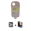 MARSİLYAN™- iPhone 15 Pro Max Kılıf Akış Yansıma - Siyah 3D Antistatik Mat Seramik Nano Ekran Koruyucu + PVD Metal Kamera Lens - LT