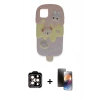 MARSİLYAN™- iPhone 15 Pro Max Kılıf Akış Yansıma - Siyah 3D Antistatik Mat Seramik Nano Ekran Koruyucu + PVD Metal Kamera Lens - TU