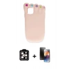 MARSİLYAN™- iPhone 15 Pro Max Kılıf Akış Yansıma - Siyah 3D Antistatik Mat Seramik Nano Ekran Koruyucu + PVD Metal Kamera Lens - TU