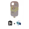 MARSİLYAN™- iPhone 15 Pro Max Kılıf Akış Yansıma - Siyah 3D Antistatik Seramik Nano Ekran Koruyucu + PVD Metal Kamera Lens - TU