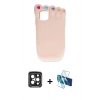 MARSİLYAN™- iPhone 15 Pro Max Kılıf Akış Yansıma - Siyah 3D Antistatik Seramik Nano Ekran Koruyucu + PVD Metal Kamera Lens - SH