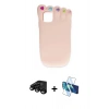 MARSİLYAN™- iPhone 15 Pro Max Kılıf Akış Yansıma - Siyah 3D Antistatik Seramik Nano Ekran Koruyucu + Raze Metal Kamera Lens - SH