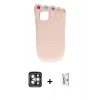 MARSİLYAN™- iPhone 15 Pro Max Kılıf Akış Yansıma - Siyah Bilvis 0.18mm Plus Cam Ekran Koruyucu + PVD Metal Kamera Lens - GI