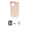 MARSİLYAN™- iPhone 15 Pro Max Kılıf Akış Yansıma - Siyah Bilvis 0.18mm Plus Cam Ekran Koruyucu + PVD Metal Kamera Lens - LT
