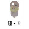 MARSİLYAN™- iPhone 15 Pro Max Kılıf Akış Yansıma - Siyah Bilvis 0.18mm Plus Cam Ekran Koruyucu + PVD Metal Kamera Lens - LT