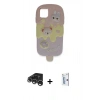 MARSİLYAN™- iPhone 15 Pro Max Kılıf Akış Yansıma - Siyah Bilvis 0.18mm Plus Cam Ekran Koruyucu + Raze Metal Kamera Lens - GS