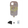 MARSİLYAN™- iPhone 15 Pro Max Kılıf Akış Yansıma - Siyah Bilvis 0.18mm Plus Cam Ekran Koruyucu + Raze Metal Kamera Lens - TMGI