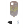 MARSİLYAN™- iPhone 15 Pro Max Kılıf Akış Yansıma - Siyah Bilvis 0.18mm Plus Cam Ekran Koruyucu + Siyah Raze Metal Kamera Lens