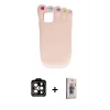 MARSİLYAN™- iPhone 15 Pro Max Kılıf Akış Yansıma - Siyah Bilvis 3D Cam Ekran Koruyucu + PVD Metal Kamera Lens - TU