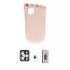 MARSİLYAN™- iPhone 15 Pro Max Kılıf Akış Yansıma - Siyah Bilvis 3D Cam Ekran Koruyucu + PVD Metal Kamera Lens - GS