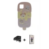 MARSİLYAN™- iPhone 15 Pro Max Kılıf Akış Yansıma - Siyah Bilvis 3D Cam Ekran Koruyucu + Raze Metal Kamera Lens - GS