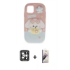 MARSİLYAN™- iPhone 15 Pro Max Kılıf Akış Yansıma - Siyah Bilvis 3D Mat Cam Ekran Koruyucu + PVD Metal Kamera Lens - GI
