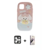 MARSİLYAN™- iPhone 15 Pro Max Kılıf Akış Yansıma - Siyah Bilvis 3D Mat Cam Ekran Koruyucu + PVD Metal Kamera Lens - GS