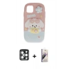 MARSİLYAN™- iPhone 15 Pro Max Kılıf Akış Yansıma - Siyah Bilvis 3D Mat Cam Ekran Koruyucu + PVD Metal Kamera Lens - LT