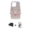 MARSİLYAN™- iPhone 15 Pro Max Kılıf Akış Yansıma - Siyah Bilvis 3D Mat Cam Ekran Koruyucu + Raze Metal Kamera Lens - LT