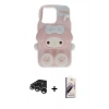 MARSİLYAN™- iPhone 15 Pro Max Kılıf Akış Yansıma - Siyah Bilvis 3D Mat Cam Ekran Koruyucu + Raze Metal Kamera Lens - GS