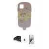 MARSİLYAN™- iPhone 15 Pro Max Kılıf Akış Yansıma - Siyah Bilvis 3D Mat Cam Ekran Koruyucu + Raze Metal Kamera Lens - GS