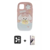 MARSİLYAN™- iPhone 15 Pro Max Kılıf Akış Yansıma - Siyah Bilvis 3D Mat Cam Ekran Koruyucu + Siyah PVD Metal Kamera Lens