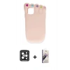 MARSİLYAN™- iPhone 15 Pro Max Kılıf Akış Yansıma - Siyah Bilvis 3D Mat Cam Ekran Koruyucu + Siyah PVD Metal Kamera Lens