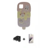 MARSİLYAN™- iPhone 15 Pro Max Kılıf Akış Yansıma - Siyah Bilvis 3D Mat Cam Ekran Koruyucu + Titanyum Gri Raze Metal Kamera Lens