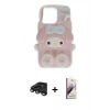 MARSİLYAN™- iPhone 15 Pro Max Kılıf Akış Yansıma - Siyah Bilvis 3D Mat Cam Ekran Koruyucu + Titanyum Gri Raze Metal Kamera Lens