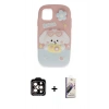 MARSİLYAN™- iPhone 15 Pro Max Kılıf Akış Yansıma - Siyah Bilvis 3D Mat Cam Ekran Koruyucu + PVD Metal Kamera Lens - TU