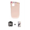 MARSİLYAN™- iPhone 15 Pro Max Kılıf Akış Yansıma - Siyah Bilvis 3D Mat Cam Ekran Koruyucu + PVD Metal Kamera Lens - TU