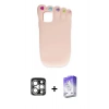 MARSİLYAN™- iPhone 15 Pro Max Kılıf Akış Yansıma - Siyah Bilvis 5in1 3D Magic Cam Ekran Koruyucu + PVD Metal Kamera Lens - GS