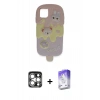 MARSİLYAN™- iPhone 15 Pro Max Kılıf Akış Yansıma - Siyah Bilvis 5in1 3D Magic Cam Ekran Koruyucu + PVD Metal Kamera Lens - GS