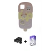 MARSİLYAN™- iPhone 15 Pro Max Kılıf Akış Yansıma - Siyah Bilvis 5in1 3D Magic Cam Ekran Koruyucu + Gümüş Raze Metal Kamera Lens