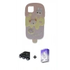 MARSİLYAN™- iPhone 15 Pro Max Kılıf Akış Yansıma - Siyah Bilvis 5in1 3D Magic Cam Ekran Koruyucu + Raze Metal Kamera Lens - LT