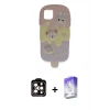 MARSİLYAN™- iPhone 15 Pro Max Kılıf Akış Yansıma - Siyah Bilvis 5in1 3D Magic Cam Ekran Koruyucu + PVD Metal Kamera Lens - TU