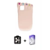 MARSİLYAN™- iPhone 15 Pro Max Kılıf Akış Yansıma - Siyah Bilvis 5in1 3D Magic Cam Ekran Koruyucu + PVD Metal Kamera Lens - TU