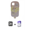 MARSİLYAN™- iPhone 15 Pro Max Kılıf Akış Yansıma - Siyah Bilvis 5in1 3D Magic Cam Ekran Koruyucu + PVD Metal Kamera Lens - GI