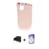MARSİLYAN™- iPhone 15 Pro Max Kılıf Akış Yansıma - Siyah Bilvis 5in1 3D Magic Cam Ekran Koruyucu + Siyah Raze Metal Kamera Lens